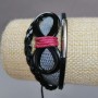 Bracelet enfant «Infini» gris à cordon réglable