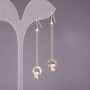 Boucles d'oreilles pendantes 4×60 mm couleur dorée