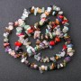 Perles miniatures assorties en pierres naturelles, diamètre d'environ 8 mm, longueur 80 cm