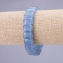 Bracelet en aigue-marine synthétique à maillons 10×14 mm (±) sur élastique