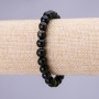 Bracelet obsidienne solaire - billes lisses de 8 mm sur élastique