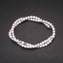 Perles sur fil d'howlite, boules lisses, diamètre 5 mm (±), longueur 38 cm