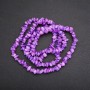 Perles sur fil de quartz teinté, éclats, diamètre 8 mm (±), longueur 80 cm