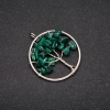 Pendentif «Arbre du bonheur» en malachite, diamètre 30 mm