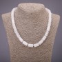 Collier en cristal naturel multifacette, diamètre 10×15 mm (±), longueur 48 cm