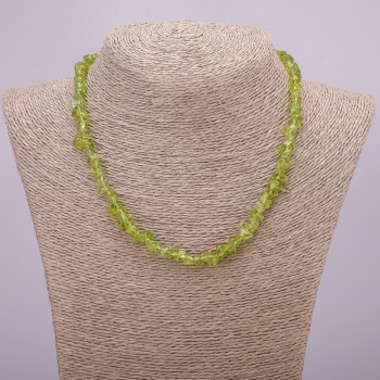 Collier en chrysoprase éclats, diamètre 6 mm (±), longueur 45 cm