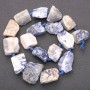 Perles de sodalite non taillées enfilées sur fil – galets 20×26 mm (±), longueur 42 cm