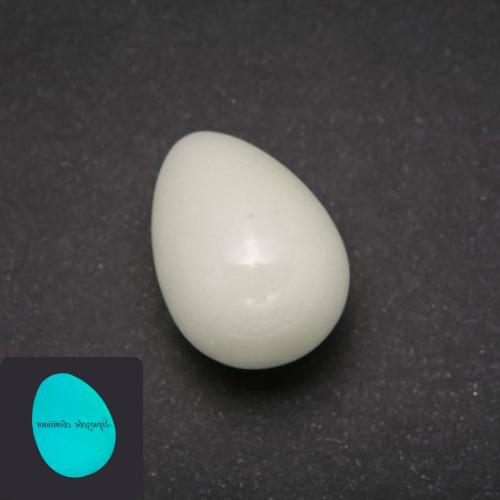 Œuf souvenir en pierre naturelle d'onyx à lumière turquoise, diamètre 35×25± mm