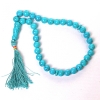 Chapelets en turquoise bleu clair (pressée), perles de 12 mm, longueur 30 cm