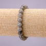 Bracelet en labradorite naturelle, boules lisses de 8 mm (±), sur élastique, longueur 18 cm
