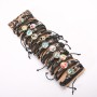 Bracelets en cuir écologique – Assortiment à cordons réglables – Lot de 12