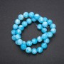 Perles en Larimar artificiel en acrylique, sphère lisse, diamètre 10 mm, longueur 38 cm (+ -)
