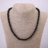 Collier en shungite artificielle — rondelle lisse, diamètre 8 × 5 mm ±, longueur 45 mm ±