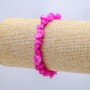 Bracelet en quartz rose teinté, éclats de quartz de 7 mm ±, longueur 18 cm