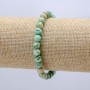 Bracelet élastique en amazonite naturelle, diamètre des perles 6 mm, tour de poignet 18 cm +