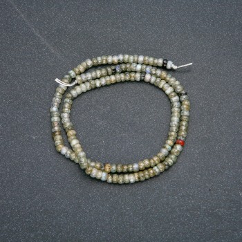 Fil de labradorite naturelle – rondelles facettées, diamètre 4×2,5 mm, longueur 39 cm +