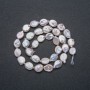 Fil de perles baroques naturelles, diamètre 12×9 mm, longueur 41 cm ± avec reflet pétrole