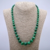 Collier Malachite – billes lisses, allant de 6 à 14 mm, longueur 52 cm+