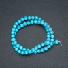 Perles Turquoise artificielles, billes lisses, diamètre 6 mm ±, longueur 40 cm ±