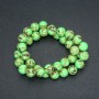 Perles jaspe impérial vert salade (pressées) boules lisses, diamètre 10 mm, longueur 40 cm
