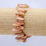 Bracelet élastique en pierre naturelle de sélénite, éclats en forme d'aiguille, diamètre 15×5 mm+