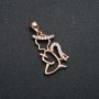 Pendentif Xuping Ange doré 18K avec strass blancs, diamètre 27×14 mm +