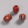 Perle Pandora en jaspe rouge naturel 16,5 × 15,5 mm + -, diamètre du trou 5,5 mm +