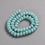 Perles turquoise rondelles lisses, diamètre 9×6 mm, longueur 39 cm +