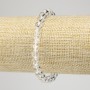 Bracelet élastique en cristal de roche, billes lisses de 6 mm+