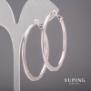 Boucles d'oreilles Xuping anneaux 3x55 mm rhodiés