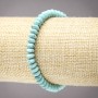 Bracelet élastique en turquoise, rondelles lisses, diamètre 6×3 mm+