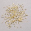 Fournitures épingles à bijoux avec capuchon boule jaune citron doré, métal, longueur 20 mm, 500 g