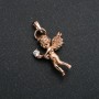 Pendentif Xuping dorure 18K Ange avec strass blanc 30x15 mm +