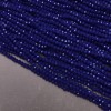 Perles tchèques en cristal sur fil bleu nuit mat, rondelles facettées, diamètre 3×2,5 mm + -, longueur 36–38 cm +