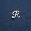 Broche initiale «R» 26×26 mm couleur argent