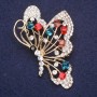 Broche Papillon avec pierres multicolores 60×40 mm