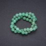 Perles naturelles en pierre de néphrite sur fil, diamètre 8 mm (±), longueur 38 cm