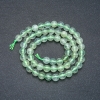 Perles sur fil en pierre naturelle de prénite, bille lisse, diamètre 6 mm, longueur 39 cm