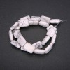 Perles en howlite naturelle rectangulaires, diamètre 13 × 18 mm (±), longueur 38 cm (±)