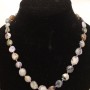 Collier en charoïte, perles facettées en pierre naturelle, diamètre 10×12 mm ±, longueur 50 cm ±