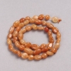 Perles sur fil en pierre naturelle cornaline taillées, diamètre 6×8 mm + -, longueur 39 cm +