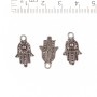 Pendentif Hamsa boule au centre « rivet » 20×12 cm, paquet 20 g, ± 35 pièces