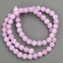 Perles Kunzite acryliques sur fil – billes lisses, diamètre 6,5 mm, longueur environ 40 cm