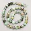 Perles en chrysocolle et lazurite, billes facettées sur fil, diamètre 8 mm, longueur 38 cm+