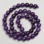 Perles Sugilite, sphères lisses sur fil, diamètre 8 mm +-