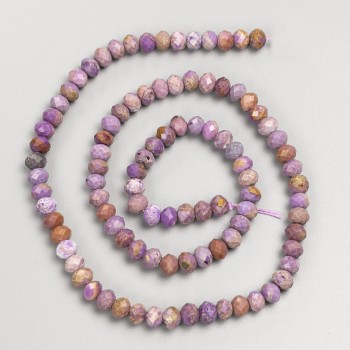 Perles en pierre naturelle fosfosidérite facettées rondelle sur fil, diamètre 5×3,5 mm, longueur environ 39 cm