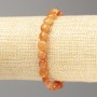 Bracelet en cornaline naturelle, perles facettées sur élastique, diamètre 7×8 mm ±, longueur 18 cm