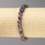 Bracelet en pierre de charoïte galetée, diamètre 8x8 mm ± sur élastique, longueur 18 cm+