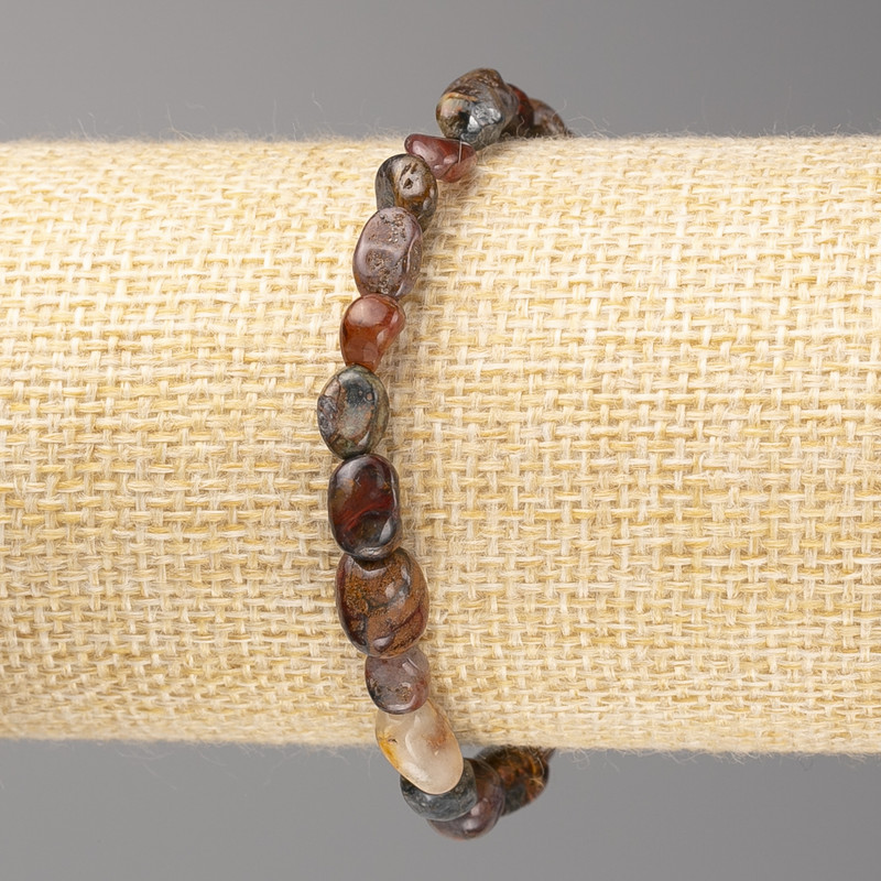 Bracelet en bronzite, galets 8×6 mm ±, sur élastique, longueur 18 cm+