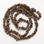 Perles de bronzite – éclats de pierre naturelle sur fil, diamètre 7×2 mm, longueur 88 cm